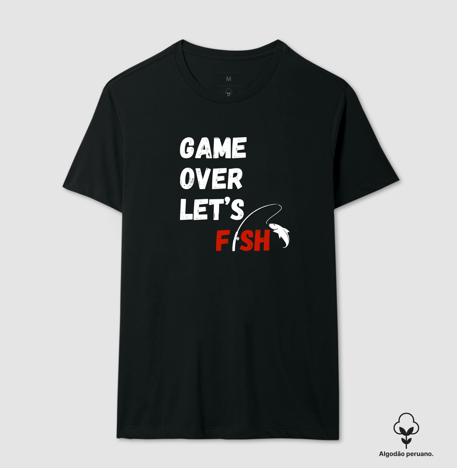 GAME OVER LET'S FISH - CAMISETA PREMIUM