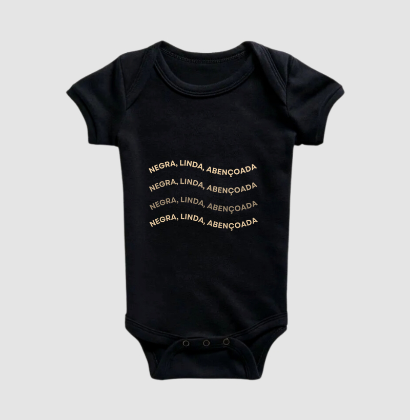 Camiseta Original Negra, Linda, Abençoada