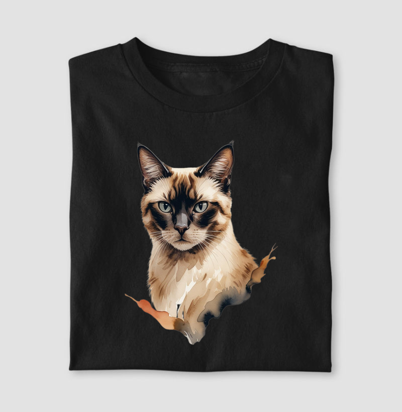 Gato Siamês aquarela