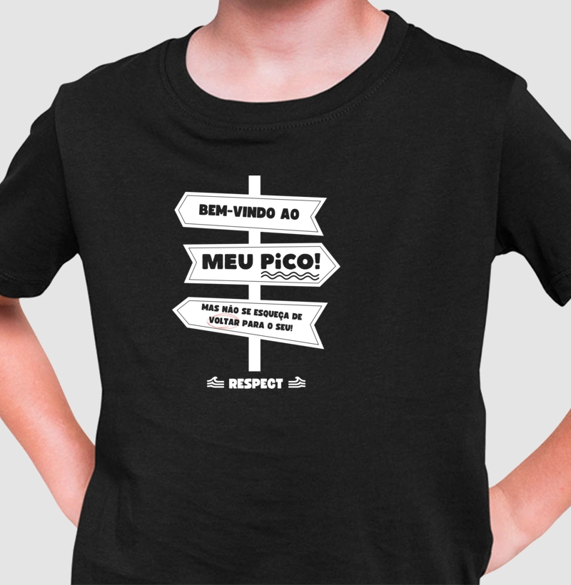 Camiseta Infantil "Bem-Vindo ao Meu Pico"