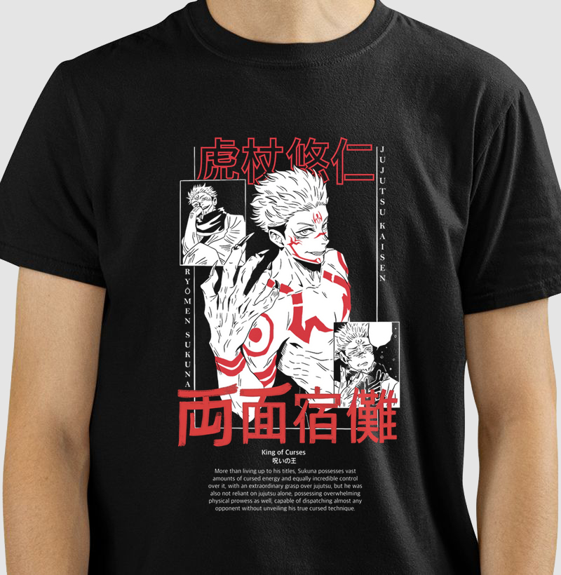 Camiseta Anime Jujutsu Kaisen – Sukuna & Yuji