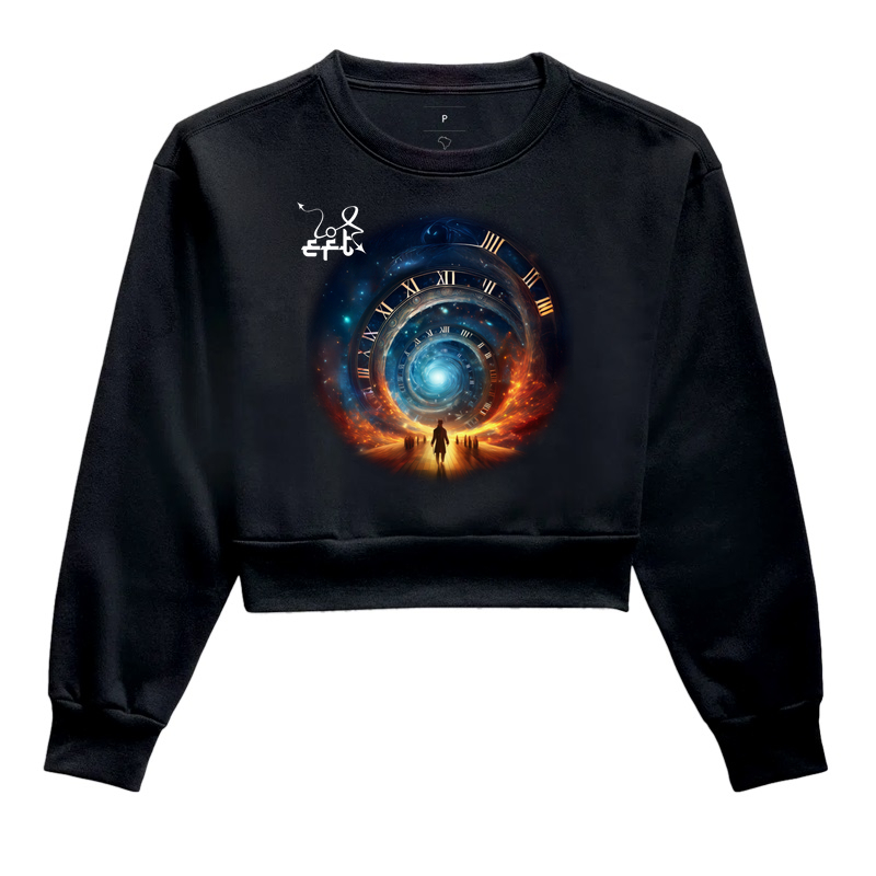 Cropped Moletom - Vórtice do Tempo