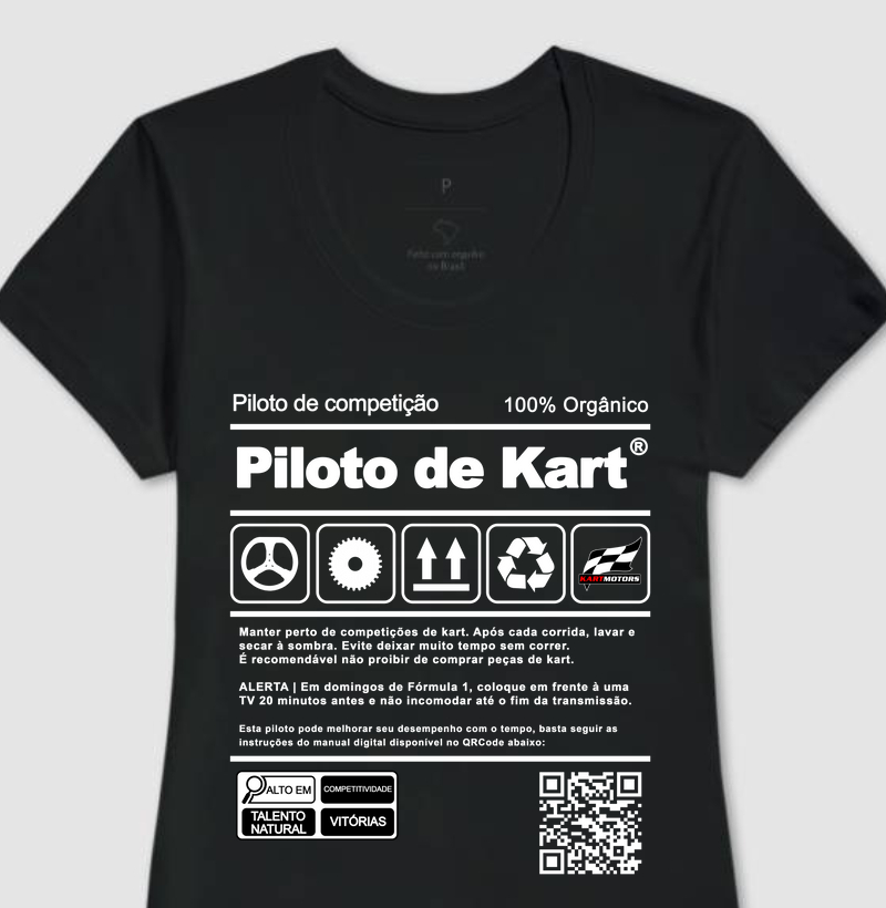 Camiseta feminina | Produto piloto de kart | kartmotors