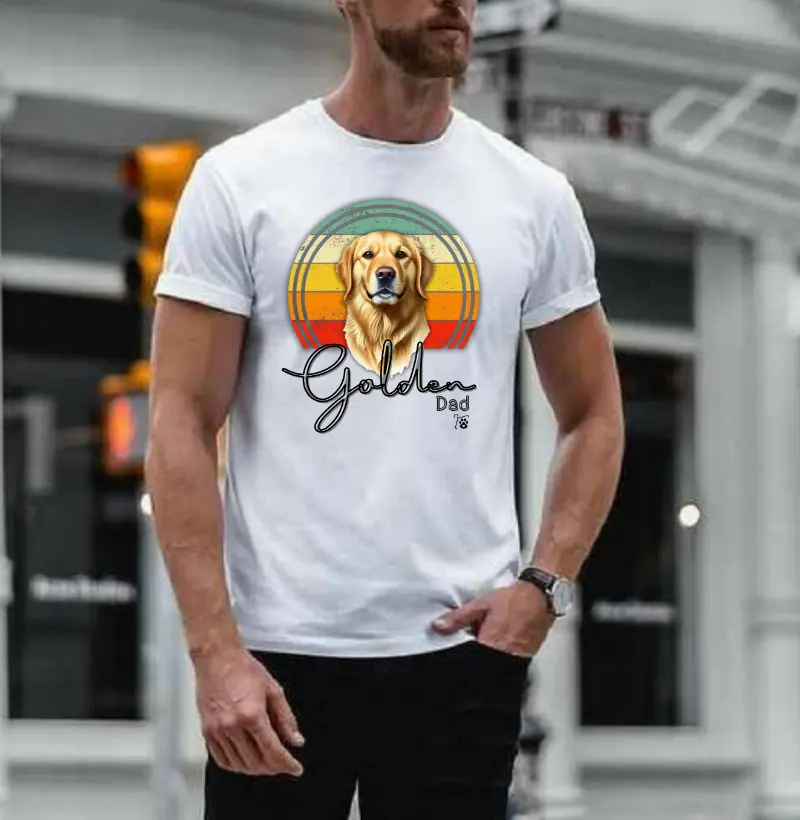 [Camiseta] Golden Dad - Golden Retriever
