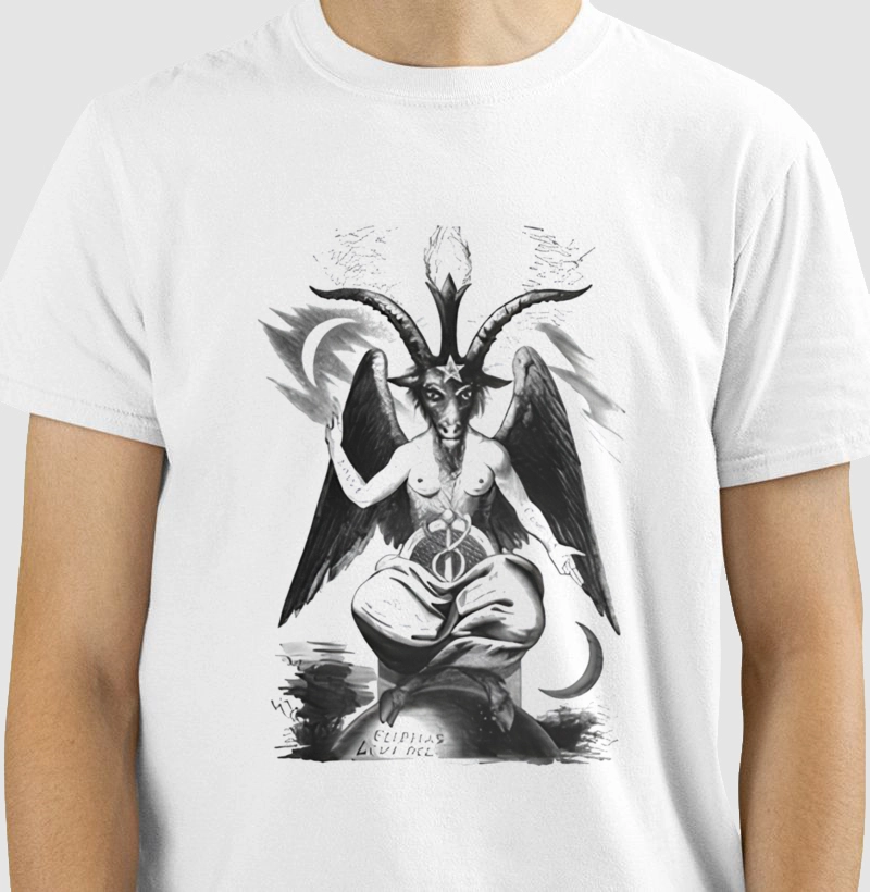 Camisa do Baphomet de Éliphas Lévi, 100% algodão.