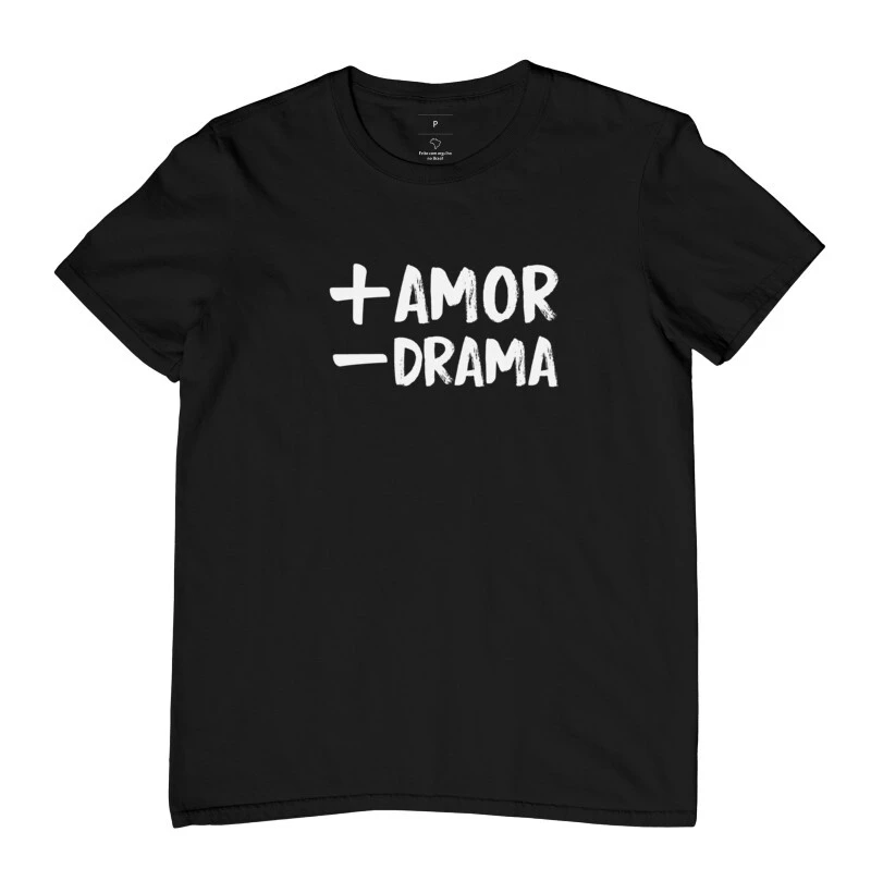 CAMISETA ESTAMPADA +AMOR -DRAMA