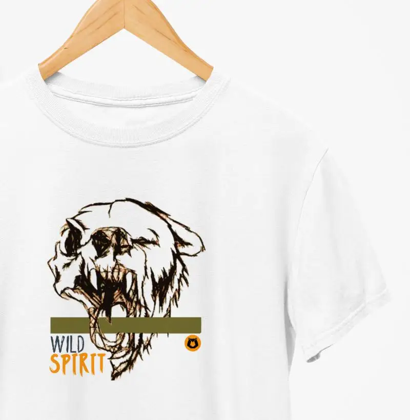 camiseta urso espírito selvagem