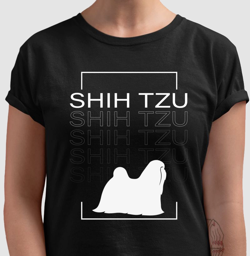 Camiseta raça Shih Tzu. 100% algodão. Qualidade Reserva,