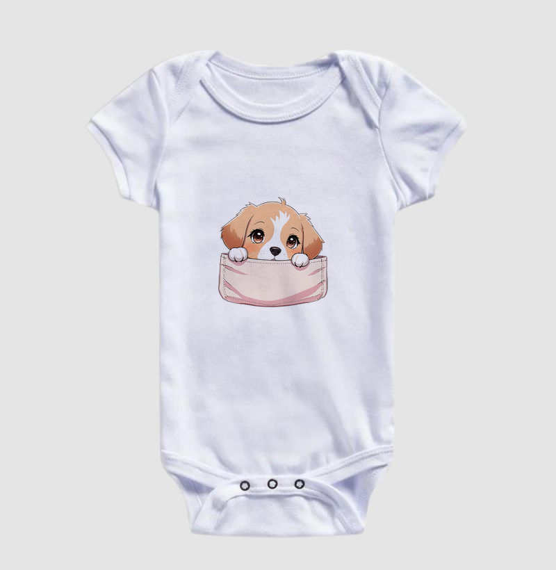 Body Infantil Cachorrinho Curioso