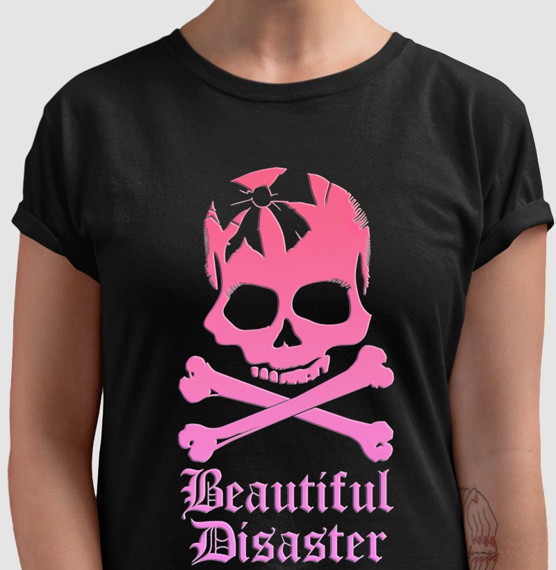 Beautiful disaster degrade rosa e lilás