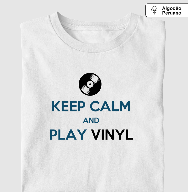 KEEP CALM AND PLAY VINYL - AZUL