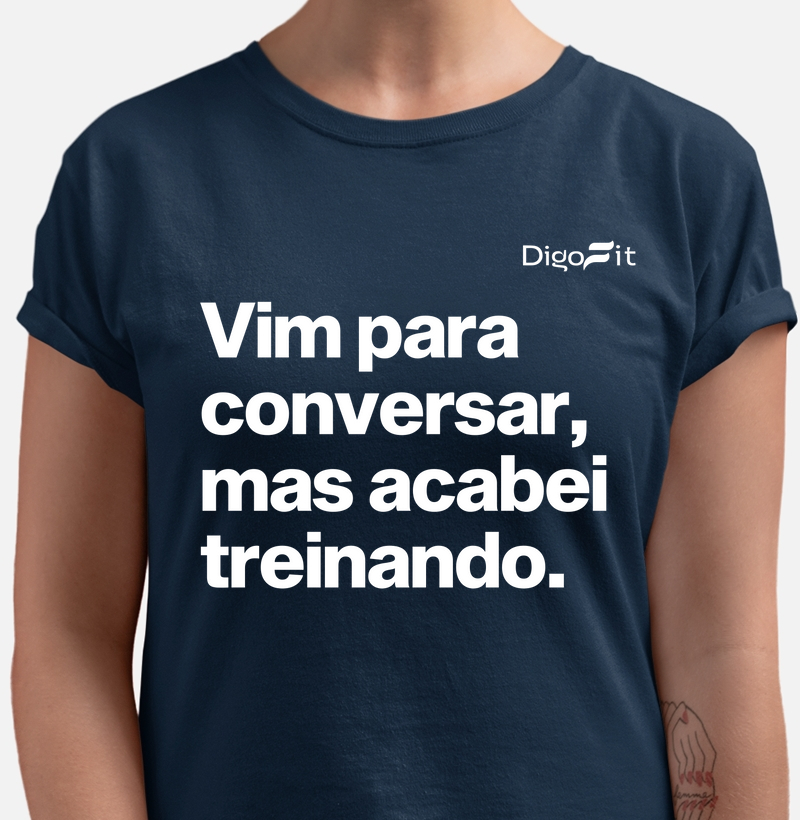 CAMISETA ACADEMIA VIM PARA CONVERSAR