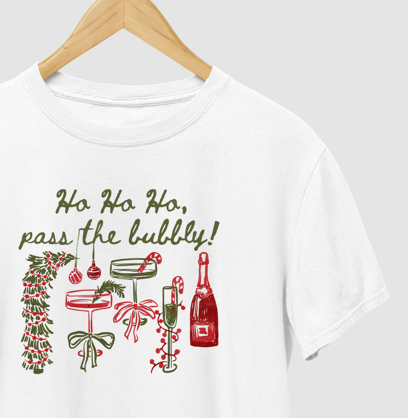 Ho Ho Ho pass the bubbly green