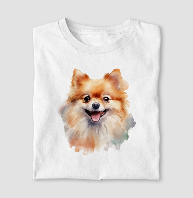 Lulu da Pomerânia aquarela 