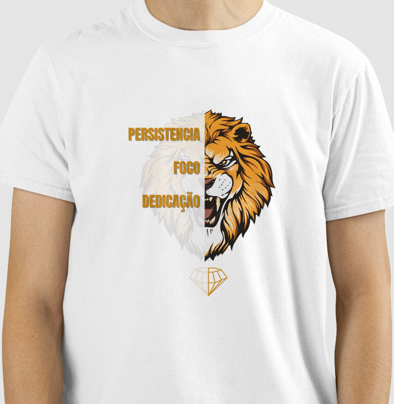 Camiseta leao motivacional