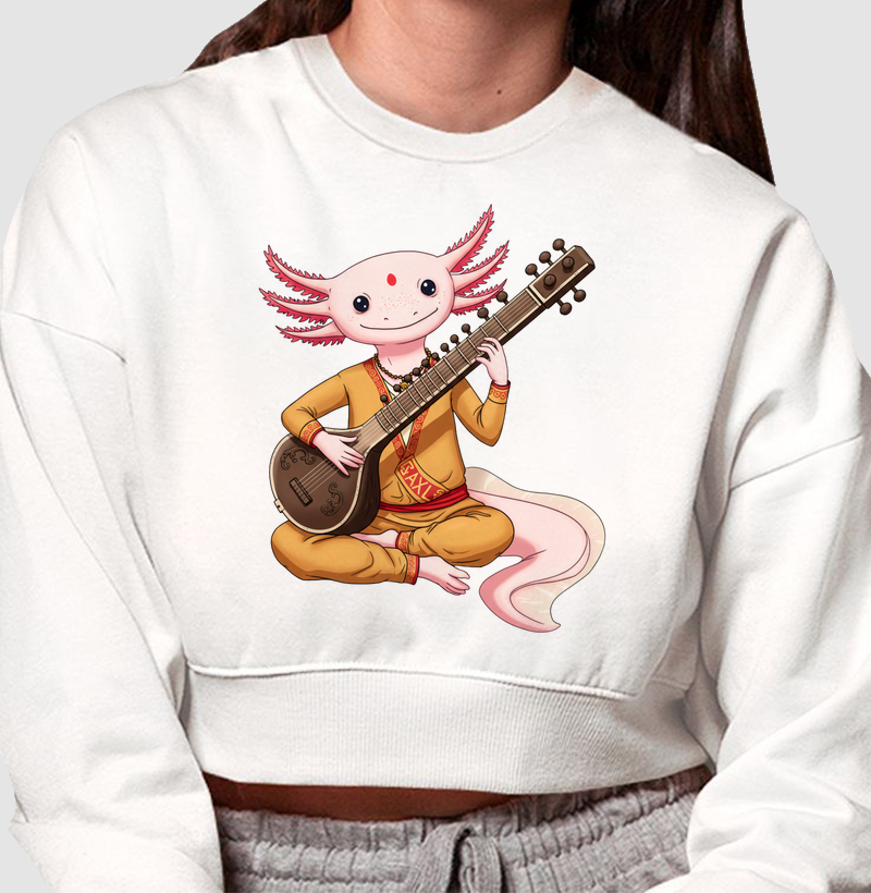 Cropped Moletom - AXL, Indiano tocando Sitar 