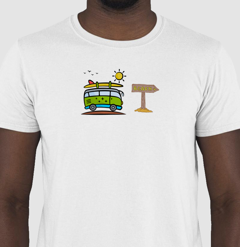 Camiseta Jornada para a Praia — Surf Trip 80s | Posto80