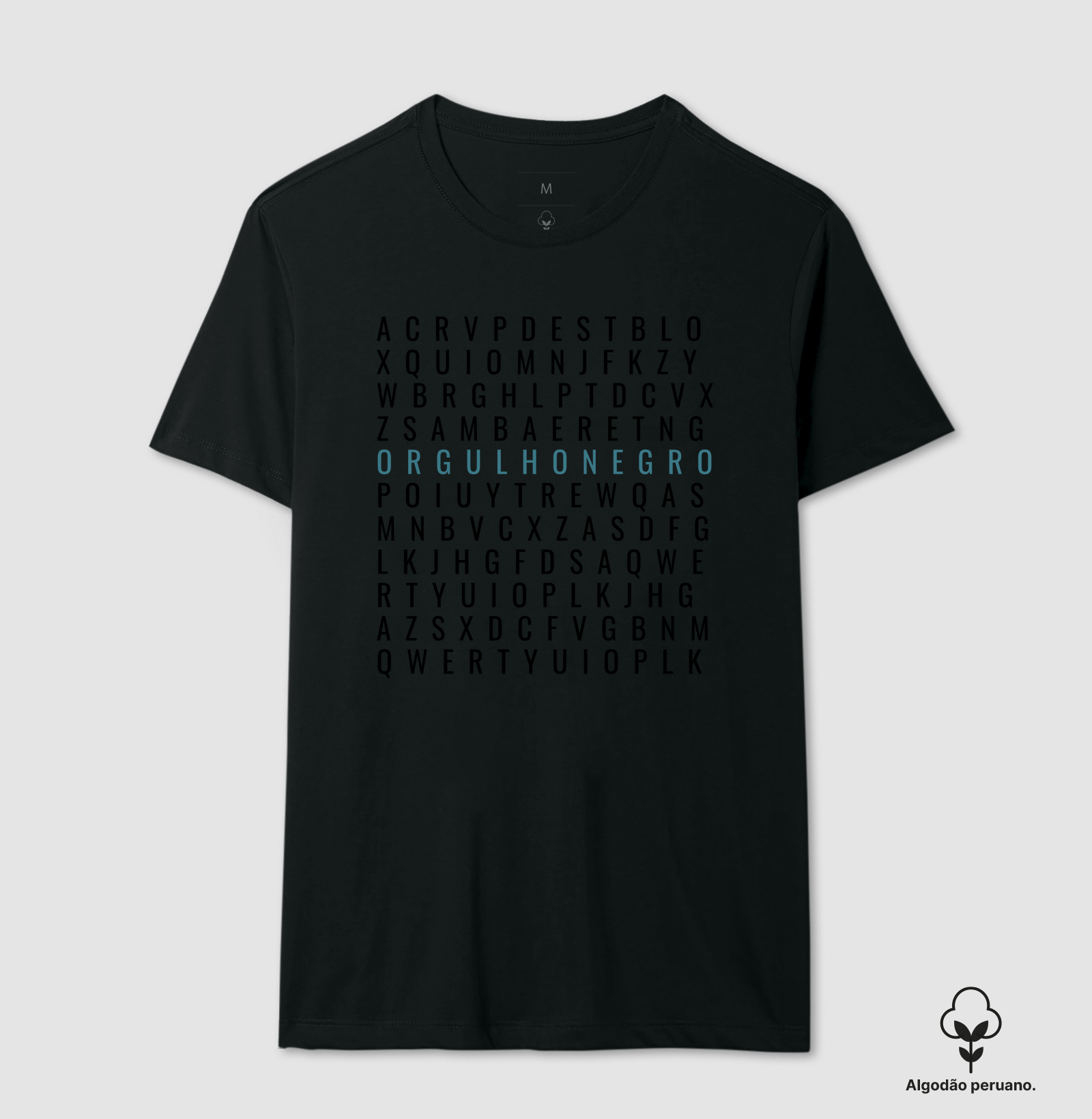 Camiseta Caça Palavras - Orgulho Negro