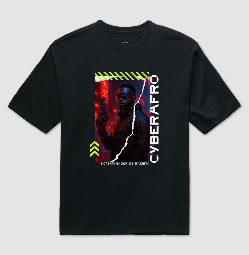 Camiseta Oversized Exterminador de Racista
