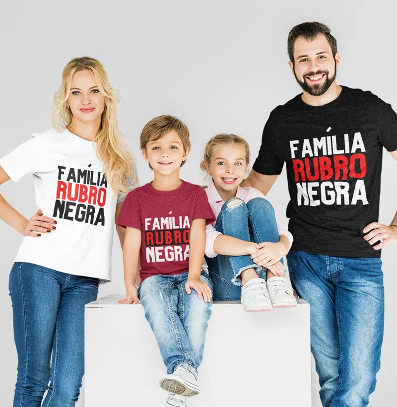 Camisa "Família Rubro Negra" com selo de qualidade marca Reserva