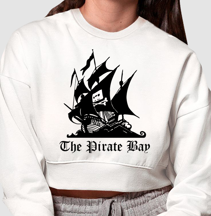 The Pirate Bay Black - Cropped Moletom