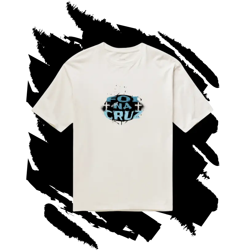 Camiseta Oversized Cristã - Foi na Cruz
