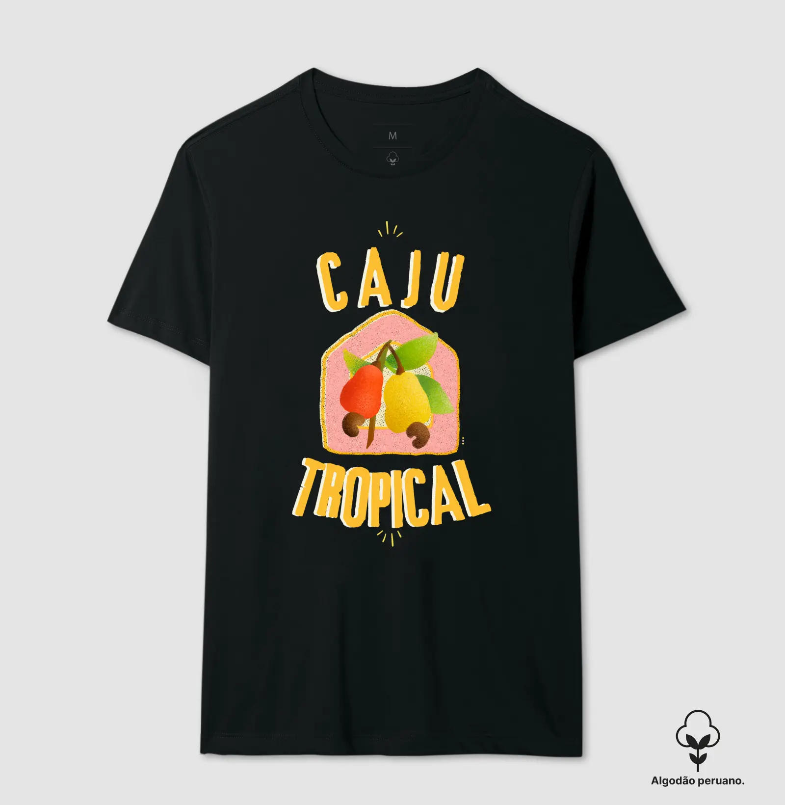 Camiseta Algodão Peruano Caju Tropical 