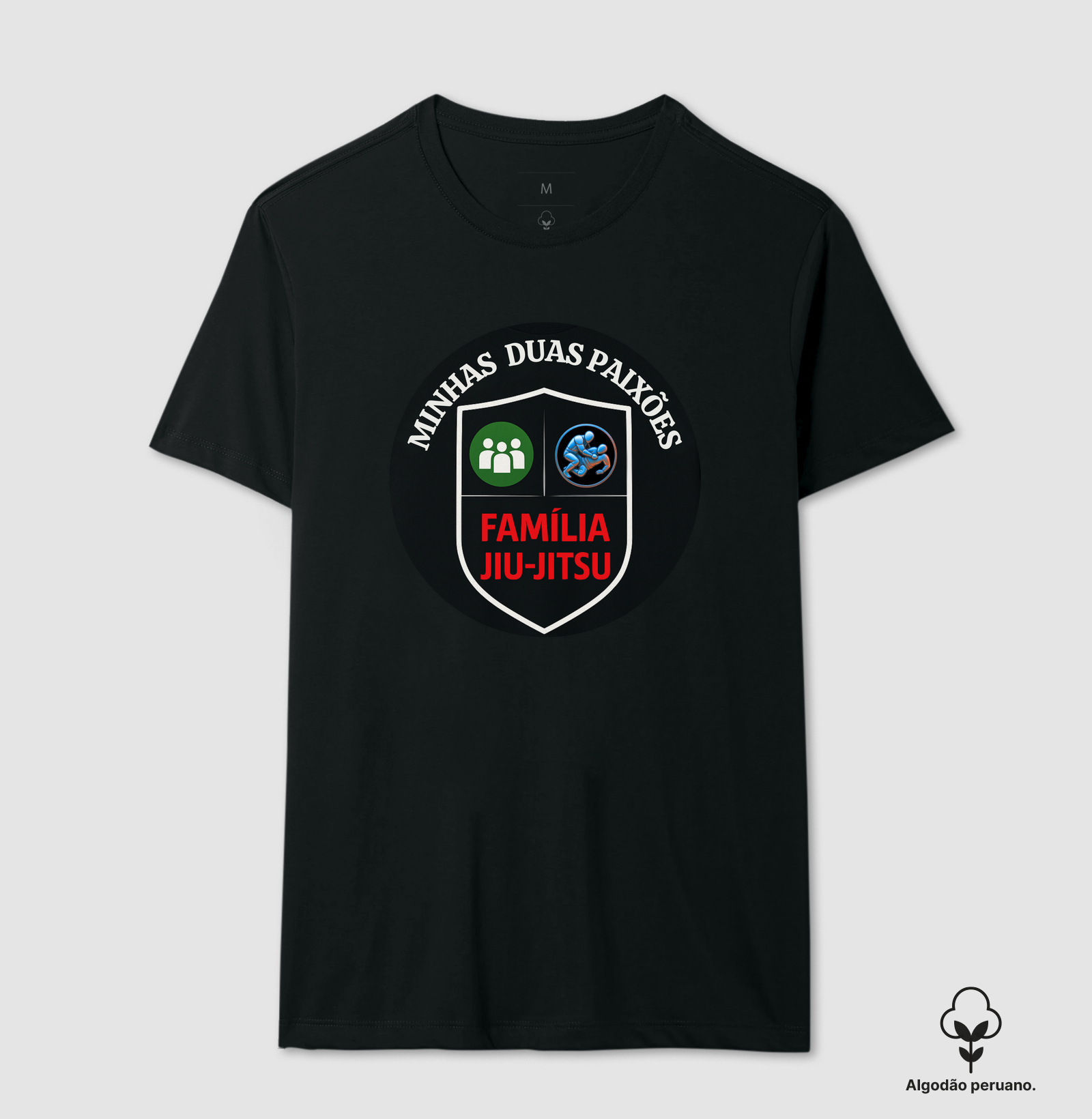 BRASÃO MINHAS DUAS PAIXÕES, FAMILIA E JIU-JITSU