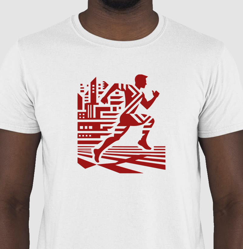 Camiseta Art Deco para Corredores | Estilo Urbano e Elegante | Moda Esportiva VV