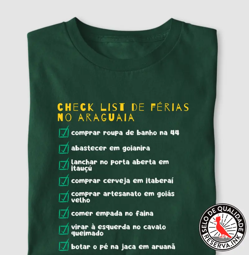Check List de Férias no Araguaia