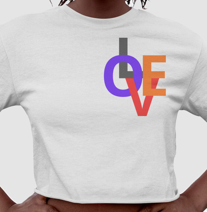 Camiseta Cropped LOVE