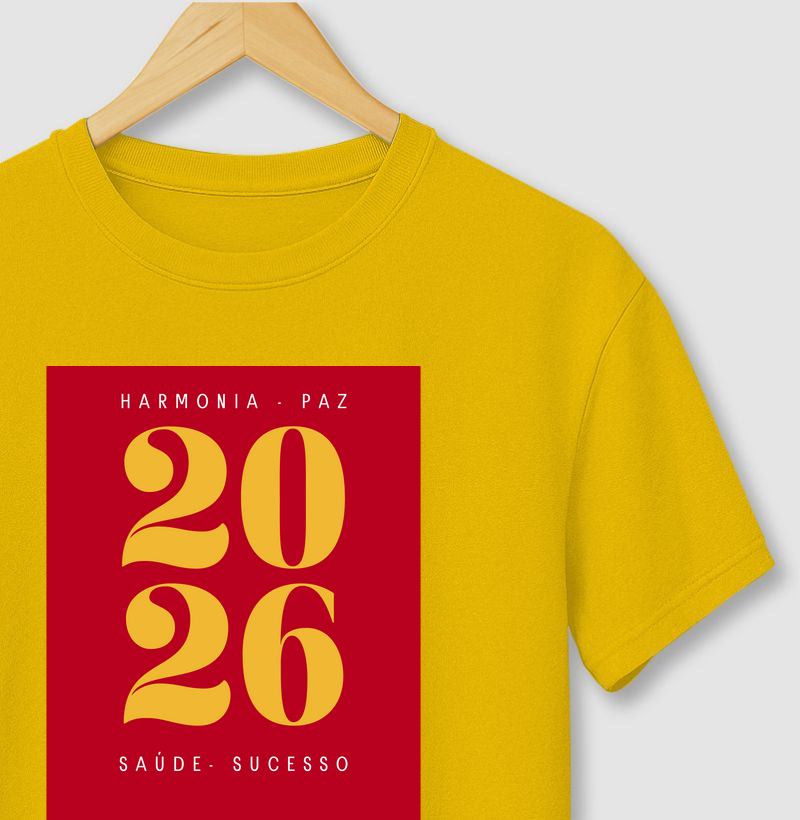 Camiseta 2026 – Harmonia, Paz, Saúde e Sucesso