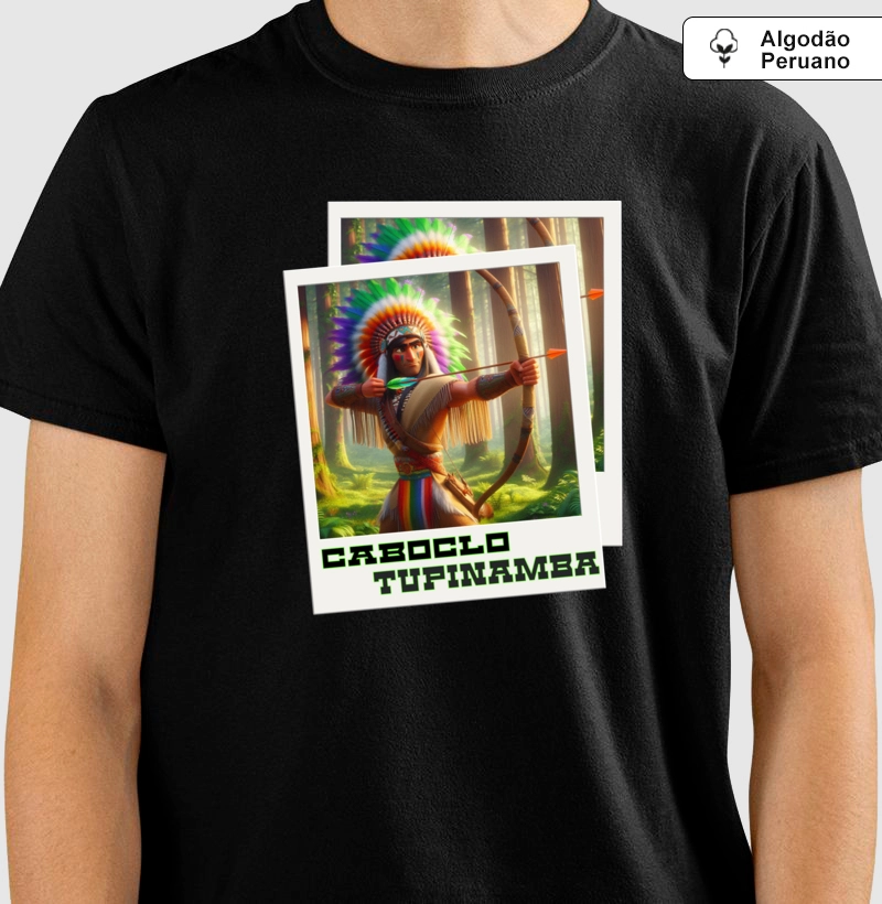 Camiseta Algodão Peruano - Premium - Caboclo Tupinambá