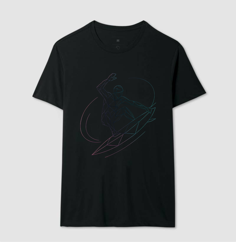 Camiseta Surf Linhas Técnica Poligonos 3
