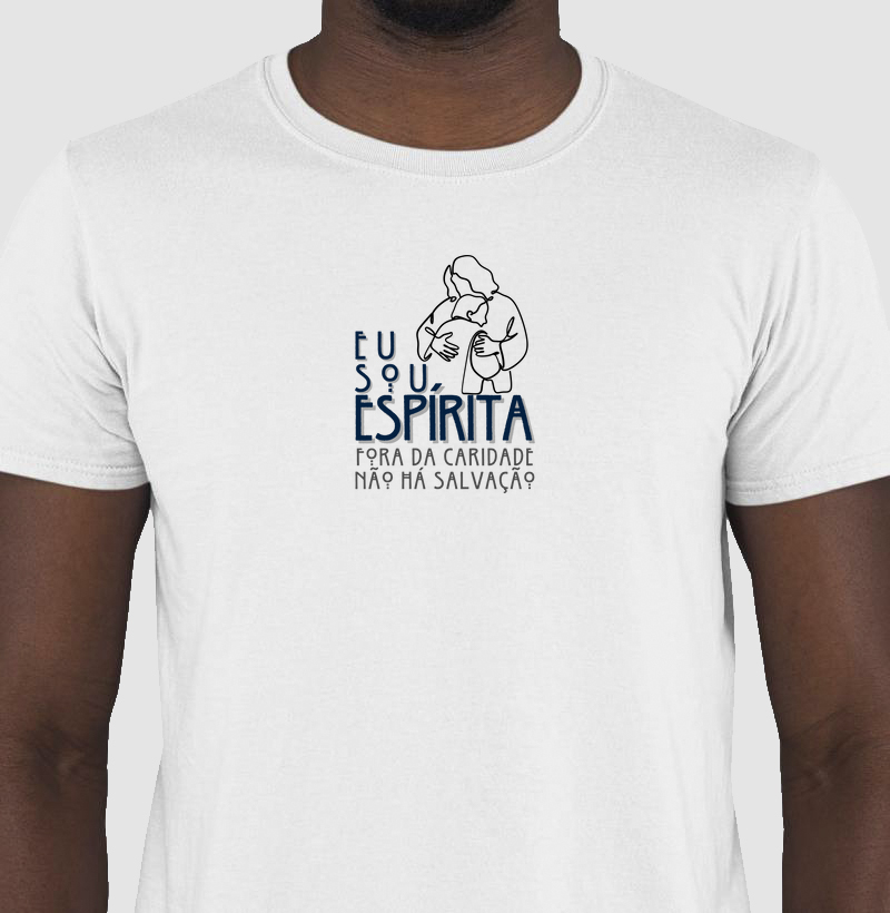 Estampa Sou Espírita Jesus Branco Masc.