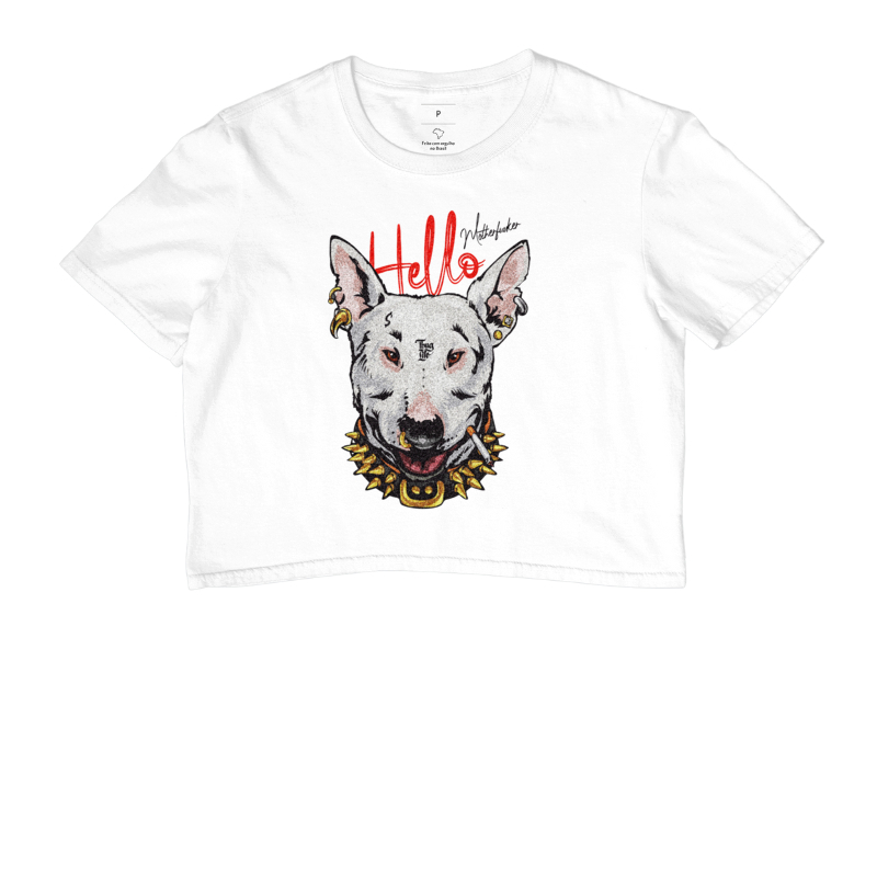 Cropped Bull Terrier Hello