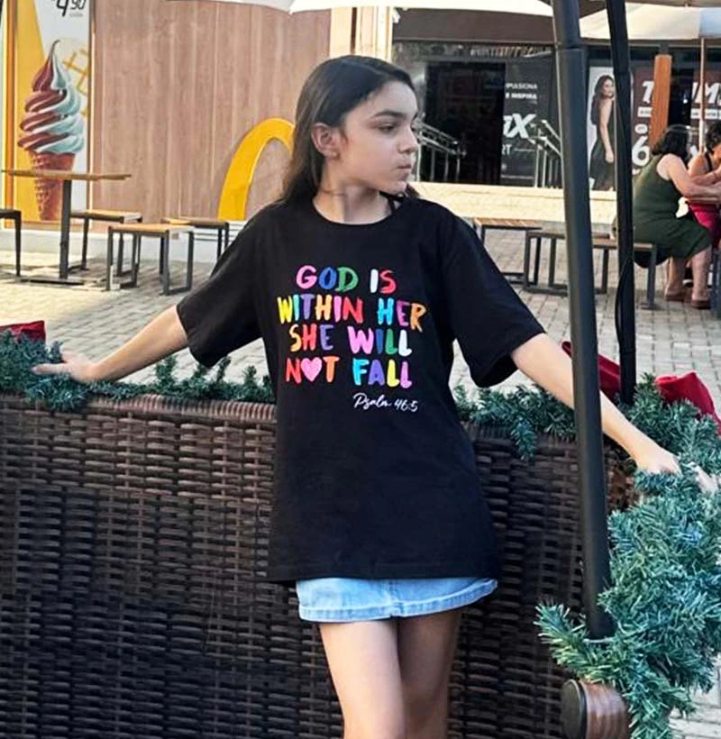 Tshirt Infantil She Will Not Fall