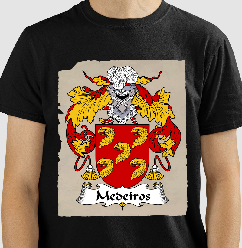 Camiseta Brasão Família Medeiros Símbolos Brasões