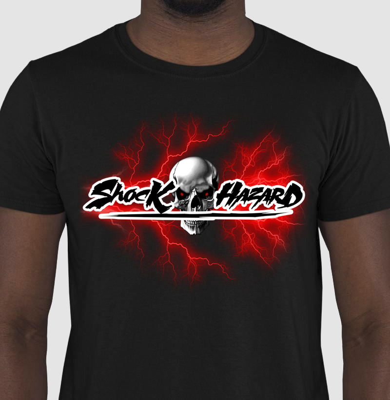 SHOCK HAZARD LOGO VERMELHA