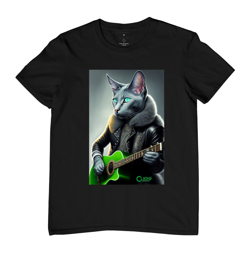 camiseta stylish cat