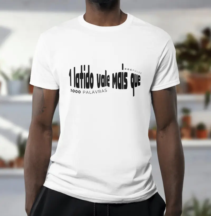 Camiseta 1 Latido vale Mais que 1000 Palavras Dog Pulse