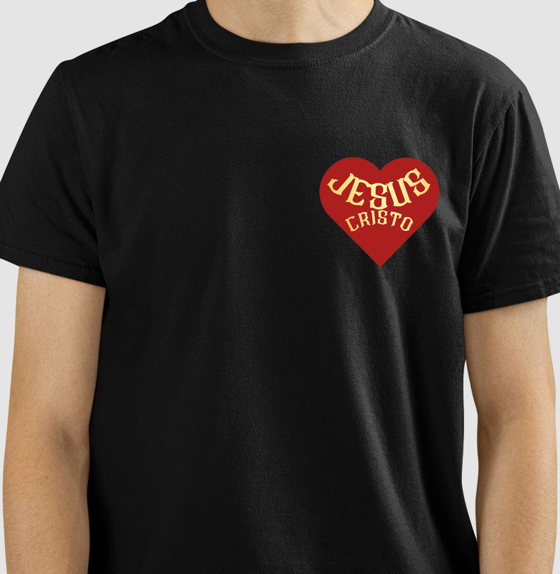 Camiseta Jesus Cristo coração..