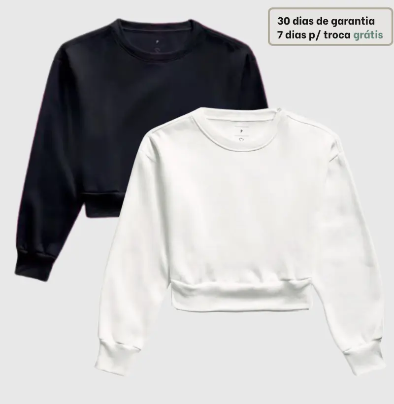 Moletom Cropped Liso