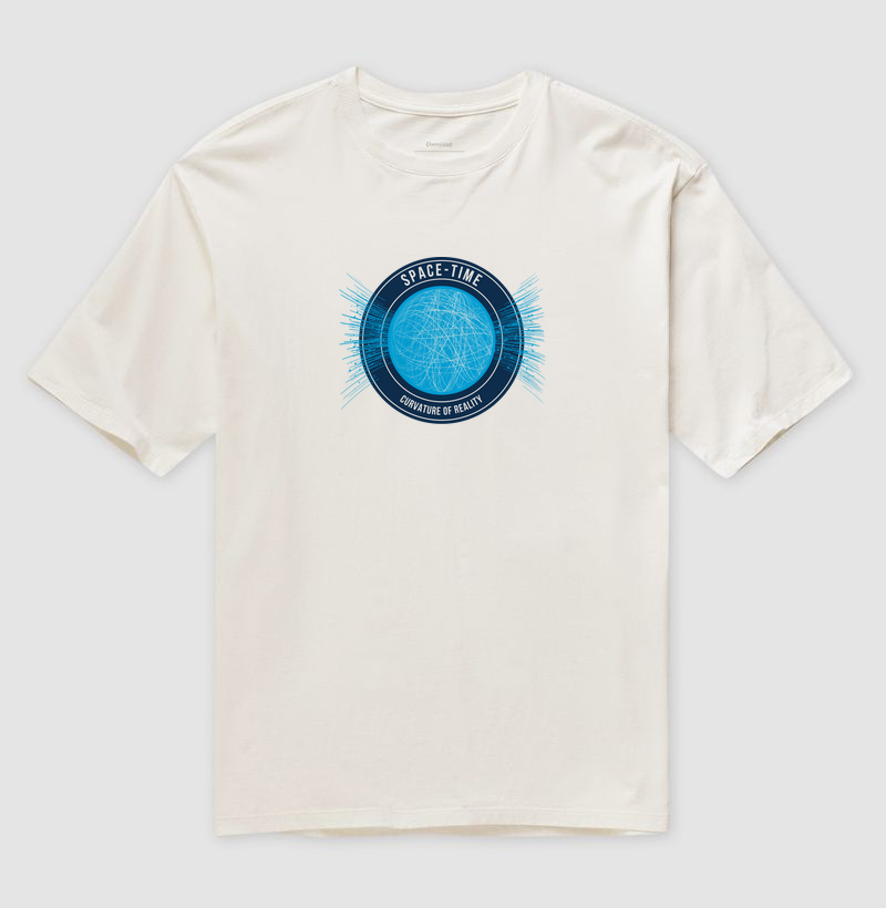 Camiseta Oversized Física Quântica - Space-Time: Curvature of Reality