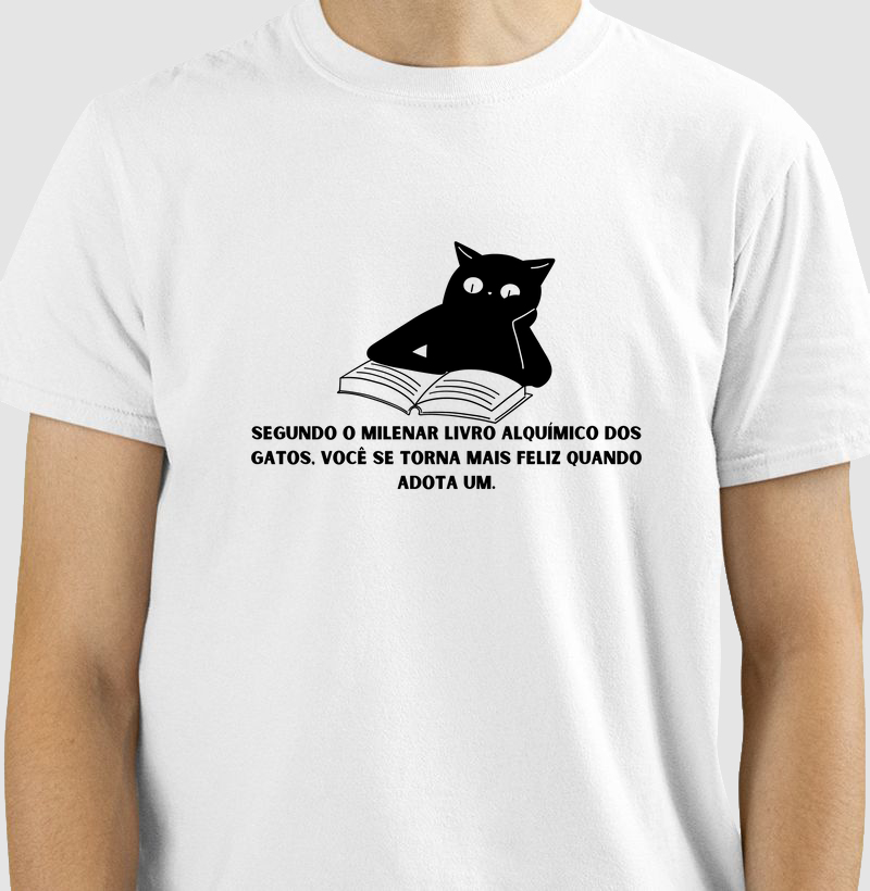 Camiseta O livro alquímico dos gatos