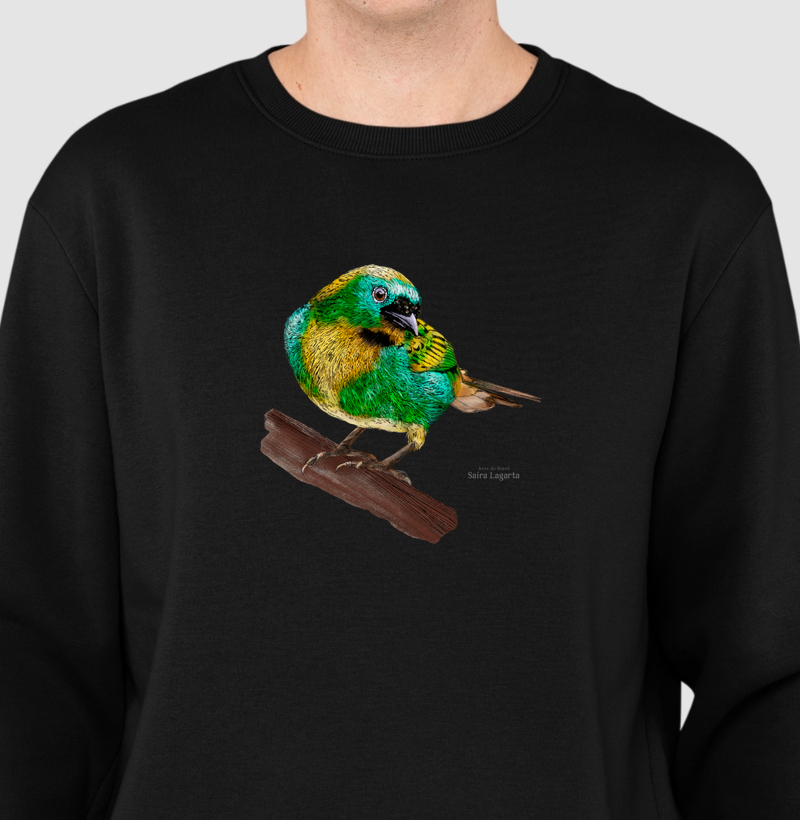 Aves do Brasil - Saíra Lagarta - Moletom 