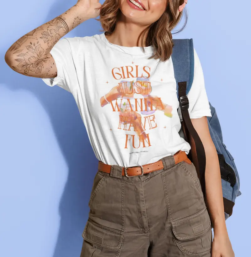 Camiseta Girls Just Wanna Have Fun — Cyndi Lauper