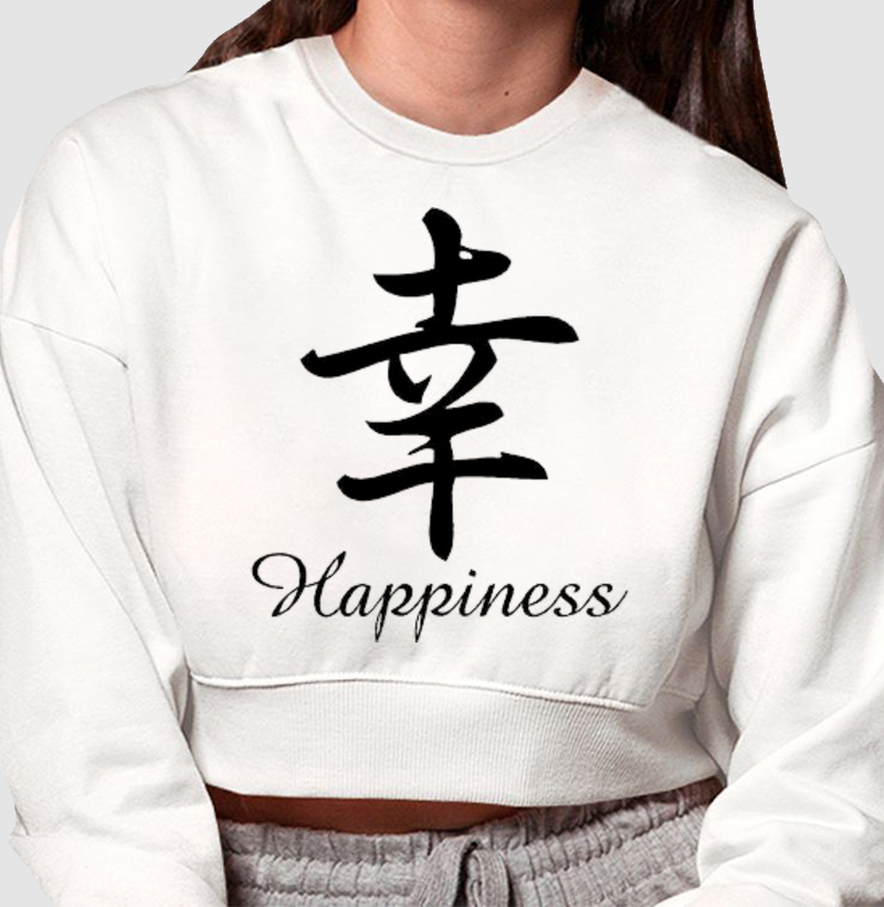 Cropped Moletom Happiness