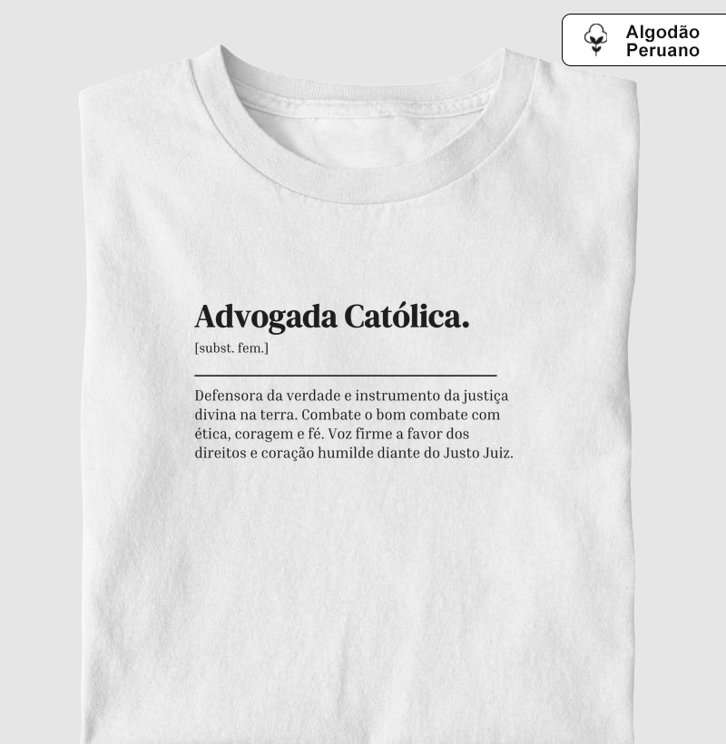 Advogada Católica - Dicionário - Algodão Peruano
