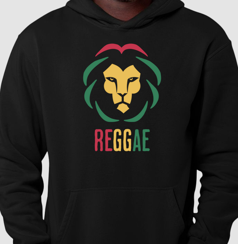 Moletom Slim com Bolso “Lion Reggae”